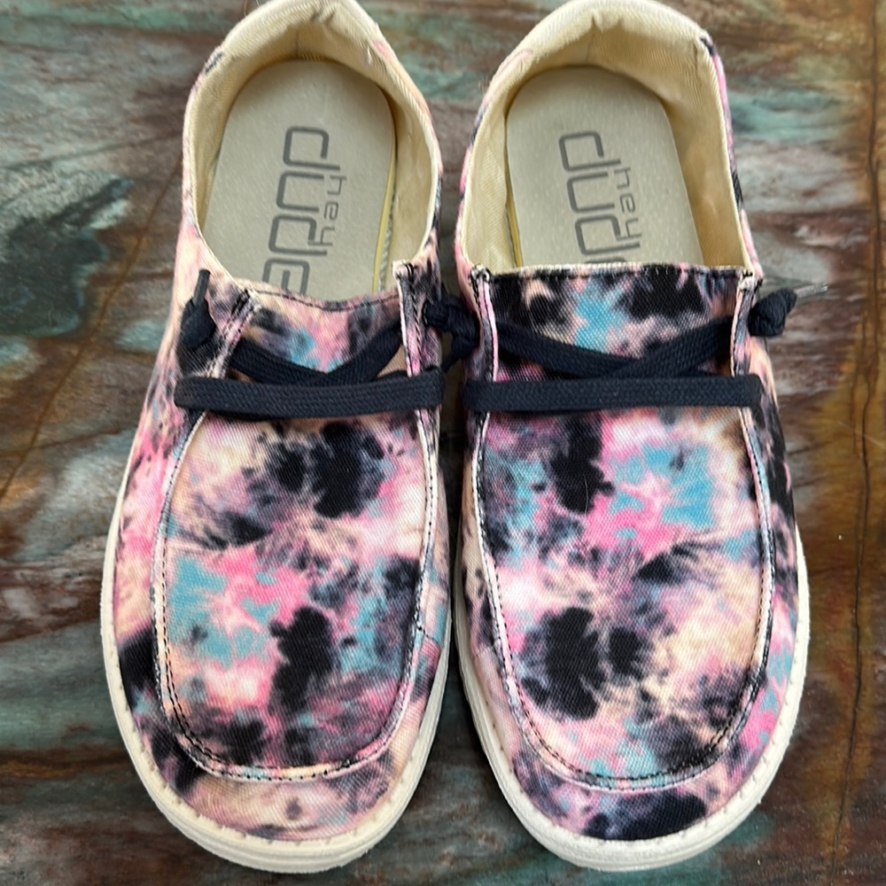 HEY Dude Wendy Tie Dye Navy/Pink/ women’s 10